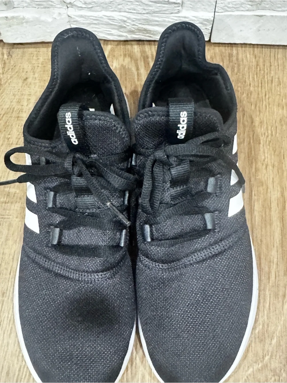 Adidas Cloudfoam Running Shoes Black White Sneakers Women’s Size 11